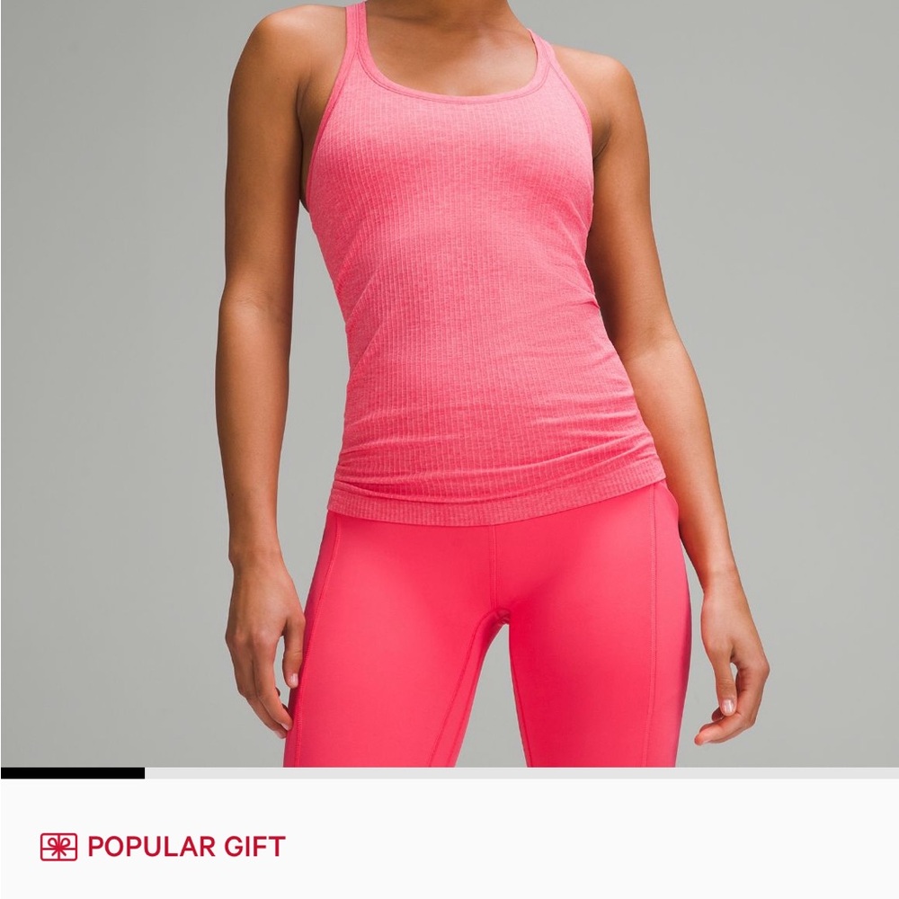 Lululemon ebb to street tank top with built in bra. Size 10. Gently used